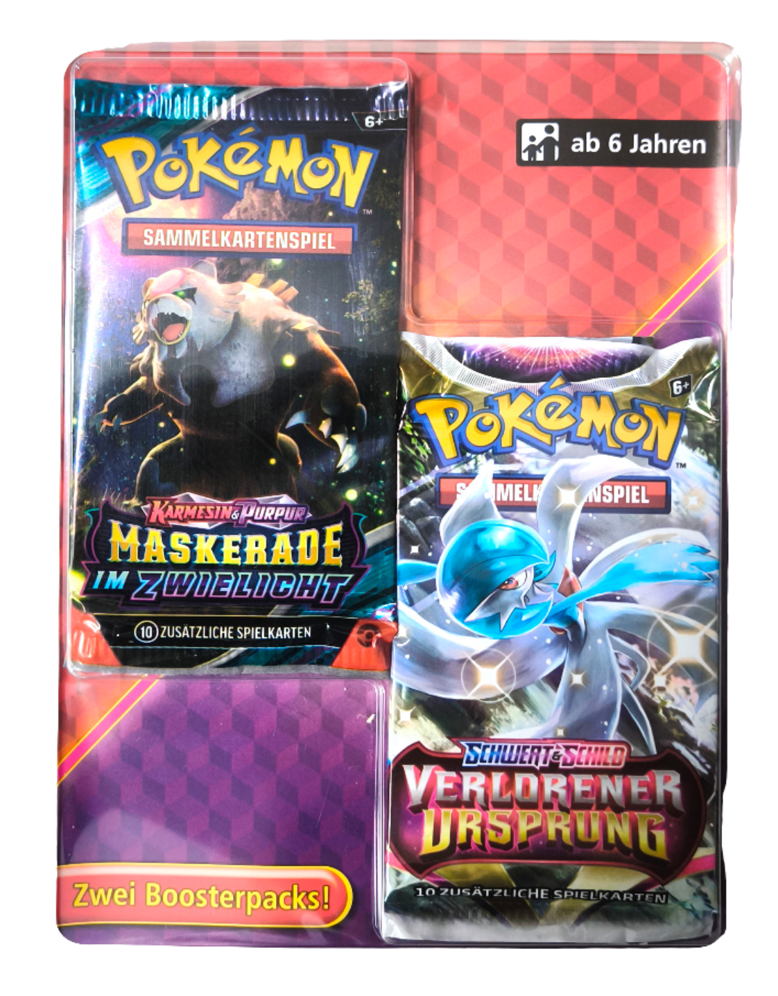 Pokémon - Verlorener Ursprung & Maskerade im Zwielicht - 2 Booster Packs  (deutsch) Clumshell Blister