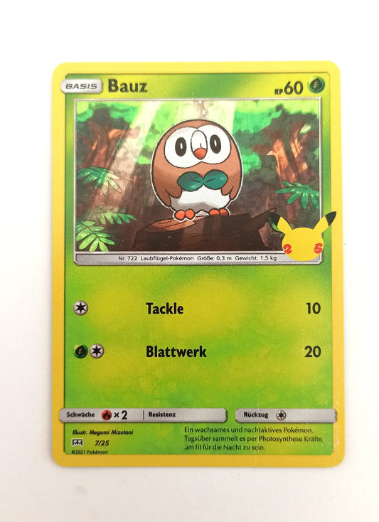 Pokemon Karte Bauz 07/25 25th Jubiläum FOIL HOLO