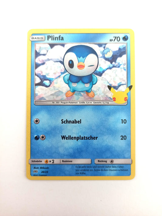 Pokemon Karte Plinfa 20/25 25th Jubiläum FOIL HOLO