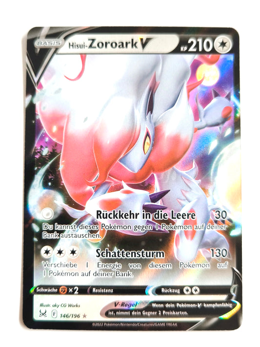 Pokemon Karte Hisui-Zoroark V Full-Art Ultra Rare 146/196