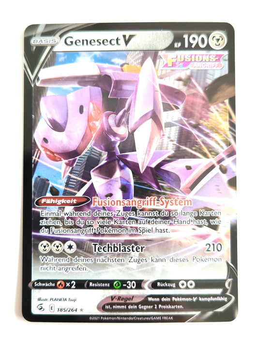 Pokemon Karte Genesect V Full-Art Ultra Rare 185/264