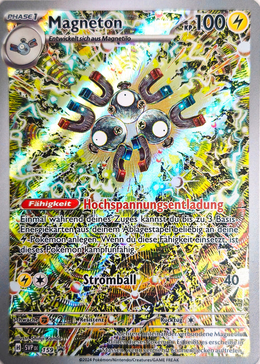 Pokemon Karte Black-Star-Promo Magneton Art-Rare HOLO SVP159