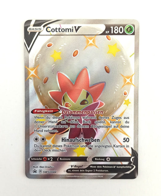 Pokemon Karte Cottomi V SWSH084 Black Star Promo - Peer Online Shop