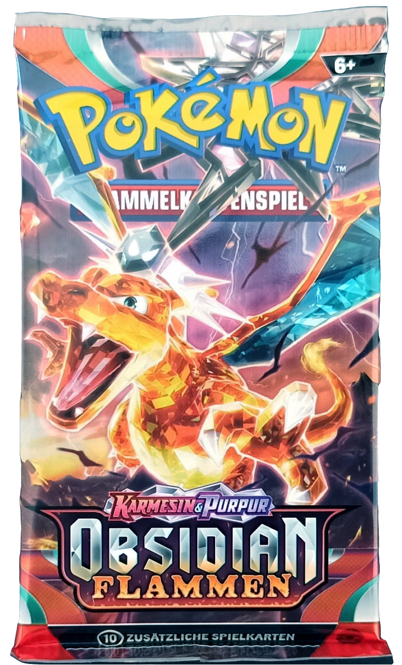 Pokémon - Glurak Terrakristal Artwork - Obsidian Flammen - DEUTSCH - 1 Booster