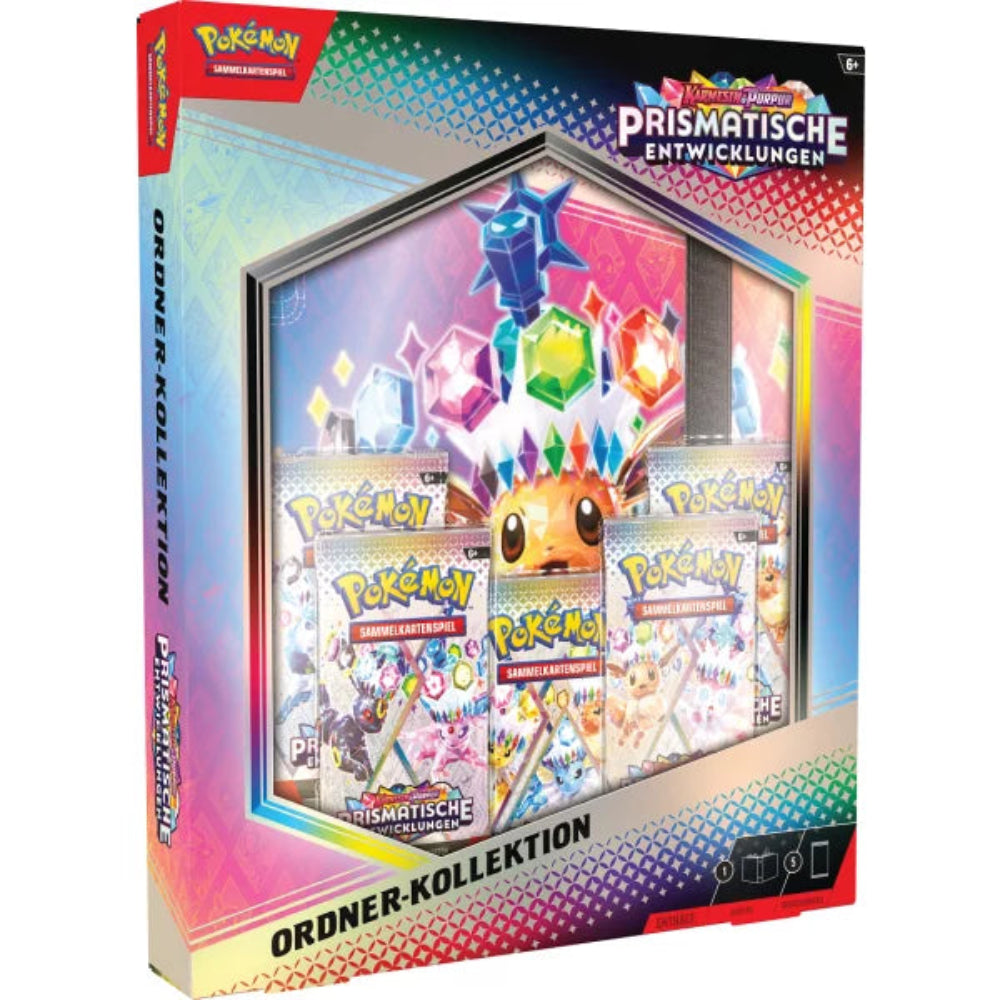 Pokémon Prismatische Entwicklungen Ordner Kollektion (deutsch) - 5 Boosterpacks