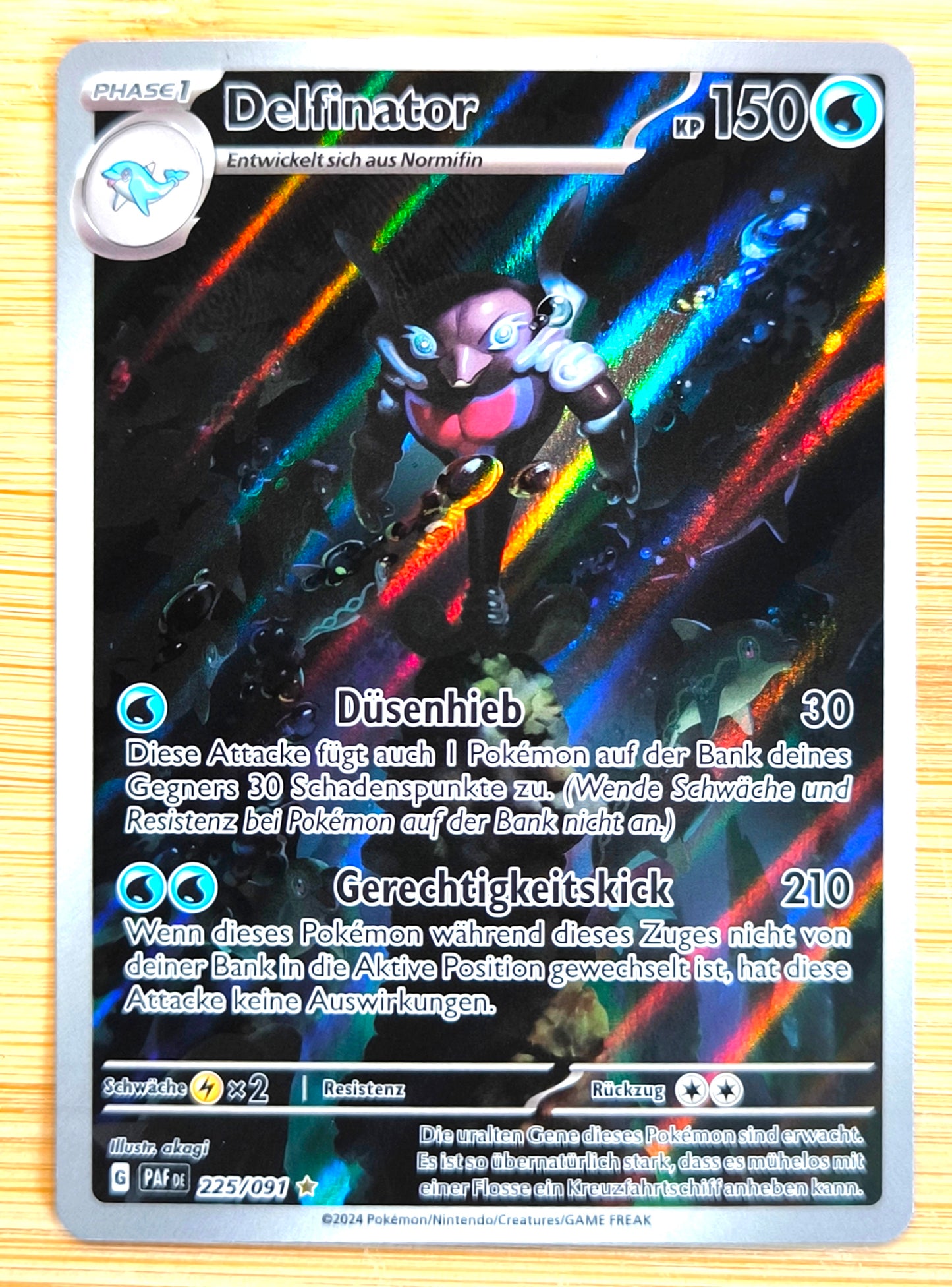 Pokemon Karte Delfinator Illustration Rare 225/091